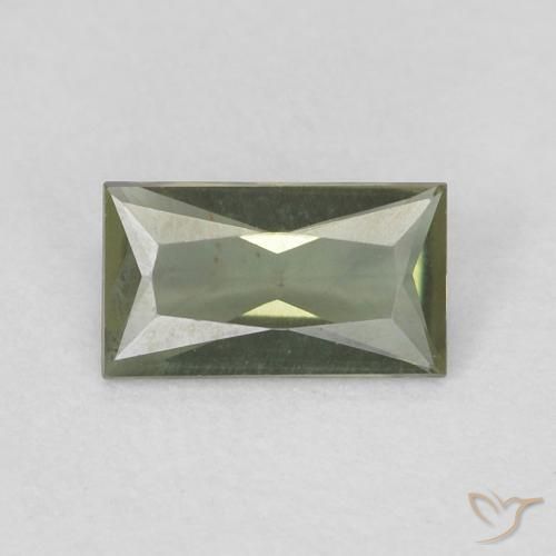 0.22ct Natural Verde médio Rupina de grãos, baguete, VVS