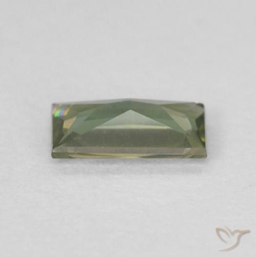 Rupina de grãos Verde médio Natural 0.22ct, baguete, VVS