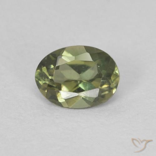 0.24ct Natural Verde amarelado Rupina de grãos, oval, VVS