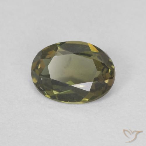 Rupina de grãos Verde acastanhado Natural 0.25ct, oval, VVS