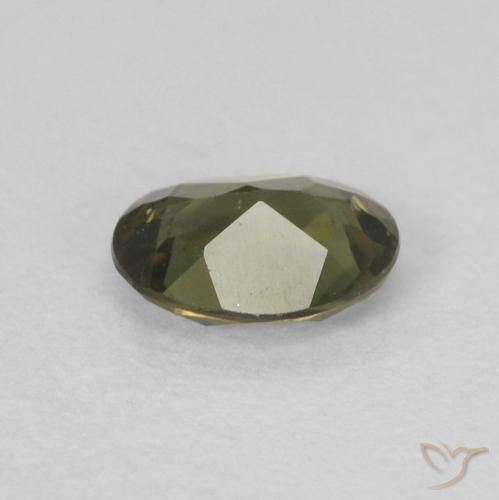 Rupina de grãos Verde acastanhado Natural 0.25ct, oval, VVS