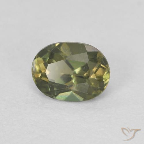 Rupina de grãos Verde Floresta Quente Natural 0.27ct, oval, VVS