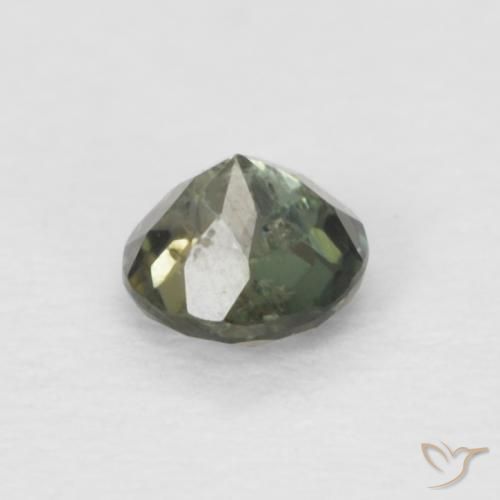 Rupina de grãos Medium Dark-Green Natural 0.11ct, Redondo, VS-SI