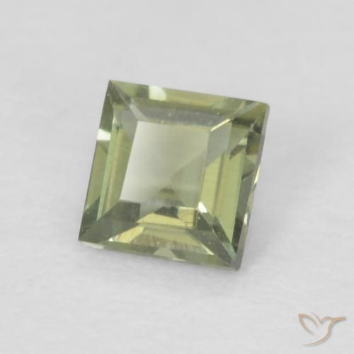 Rupina de grãos Verde Floresta Quente Natural 0.15ct, Quadrado, VVS