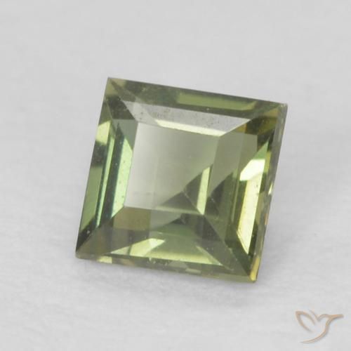 Rupina de grãos Verde Floresta Quente Natural 0.20ct, Quadrado, VVS