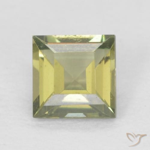 0.23ct Natural Verde amarelado Rupina de grãos, Quadrado, VVS