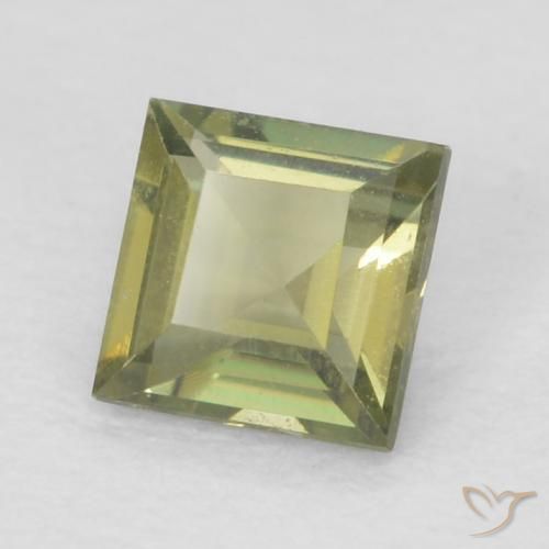 Rupina de grãos Verde amarelado Natural 0.23ct, Quadrado, VVS