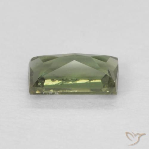 Rupina de grãos Medium Dark-Green Natural 0.25ct, baguete, VVS