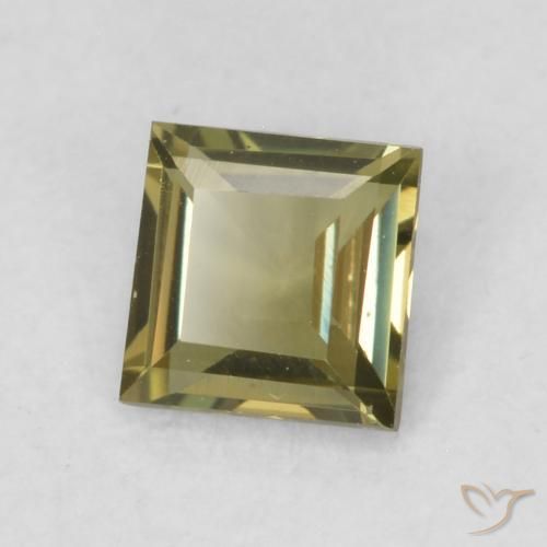 Rupina de grãos Verde escuro Natural 0.32ct, Quadrado, VVS