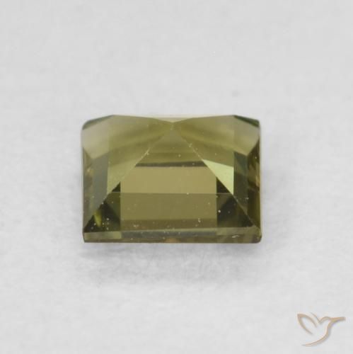 Rupina de grãos Verde escuro Natural 0.32ct, Quadrado, VVS