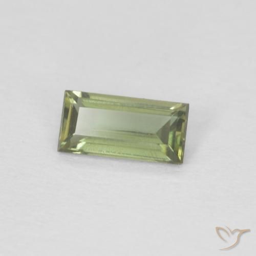 Rupina de grãos Medium Light Green Natural 0.24ct, baguete, VVS