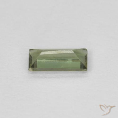 Rupina de grãos Medium Light Green Natural 0.24ct, baguete, VVS