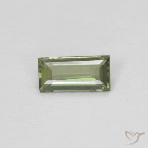0.20ct Natural verde escuro Rupina de grãos, baguete, VVS