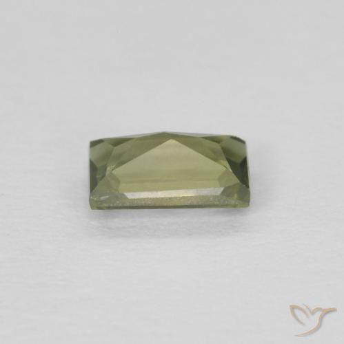 Rupina de grãos Verde acastanhado Natural 0.32ct, baguete, VVS