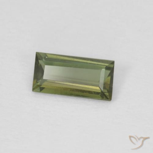 Rupina de grãos Verde médio Natural 0.25ct, baguete, VVS