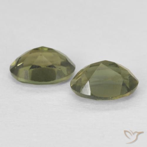 Pedras preciosas de Rupina de grãos Verde Terroso natural de 0.47 ct, oval, VS
