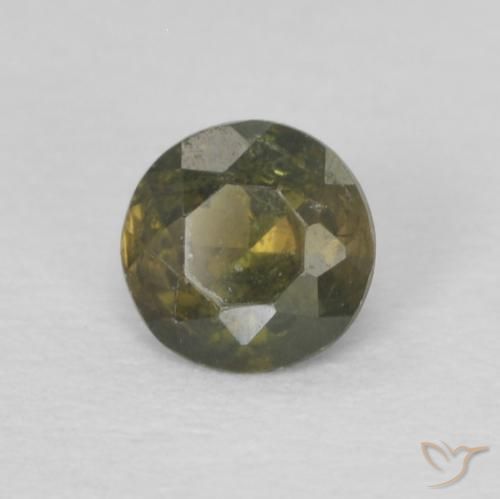 Rupina de grãos Verde Terroso Natural 0.21ct, Redondo, VS