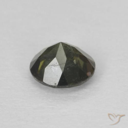 Rupina de grãos Verde Terroso Natural 0.21ct, Redondo, VS