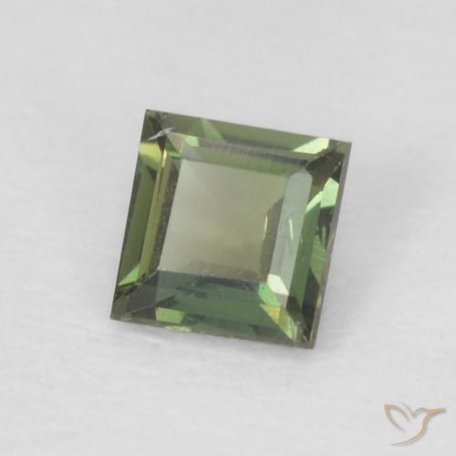Rupina de grãos verde quente Natural 0.21ct, Quadrado, VS