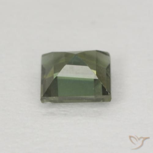 Rupina de grãos verde quente Natural 0.21ct, Quadrado, VS