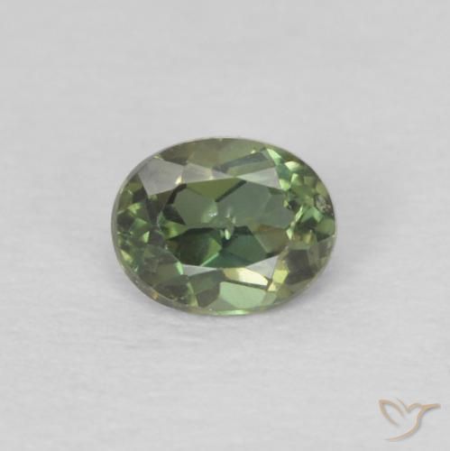 0.17ct Natural Verde Floresta Claro Rupina de grãos, oval, VS