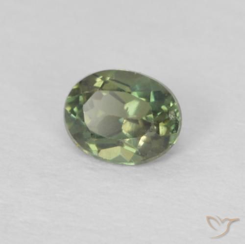 Rupina de grãos Verde Floresta Claro Natural 0.17ct, oval, VS