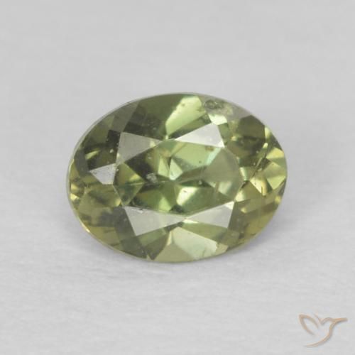 0.25ct Natural Luz verde Rupina de grãos, oval, VS