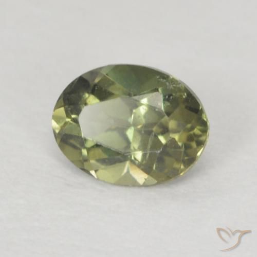 Rupina de grãos Luz verde Natural 0.25ct, oval, VS