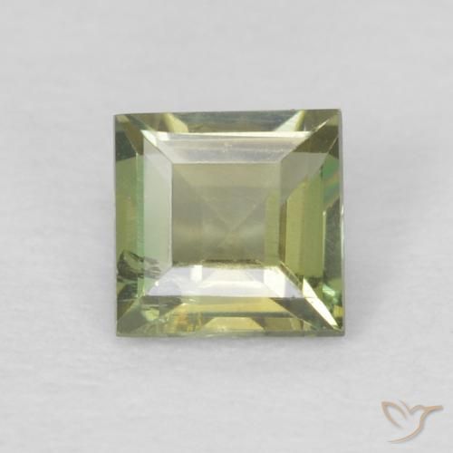 0.25ct Natural Verde Floresta Claro Rupina de grãos, Quadrado, VS