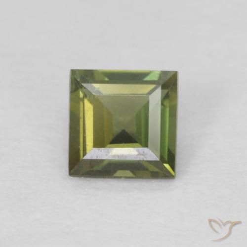 0.18ct Natural verde escuro Rupina de grãos, Quadrado, VS