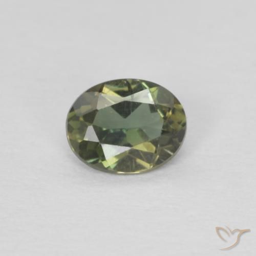 0.26ct Natural Verde acastanhado Rupina de grãos, oval, VVS-VS