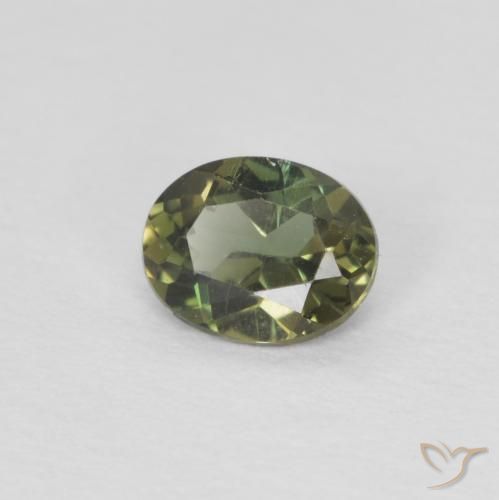 Rupina de grãos Verde acastanhado Natural 0.26ct, oval, VVS-VS