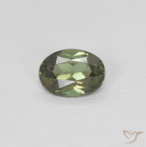 0.23ct Natural Verde floresta Rupina de grãos, oval, VVS-VS