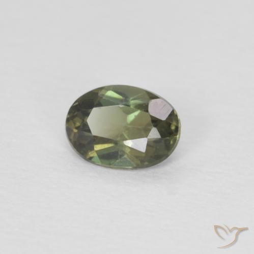 Rupina de grãos Verde floresta Natural 0.23ct, oval, VVS-VS