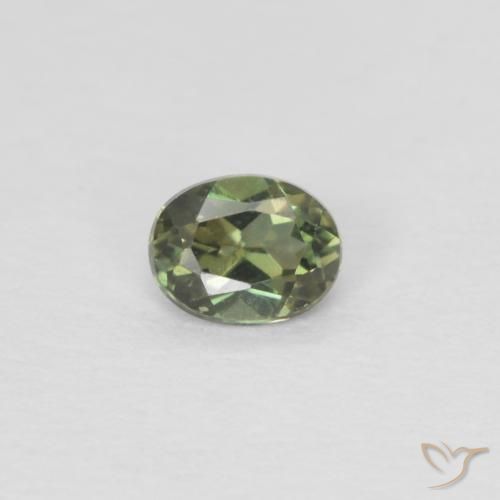 0.16ct Natural Verde médio Rupina de grãos, oval, VVS-VS