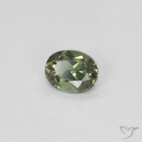 Rupina de grãos Verde médio Natural 0.16ct, oval, VVS-VS