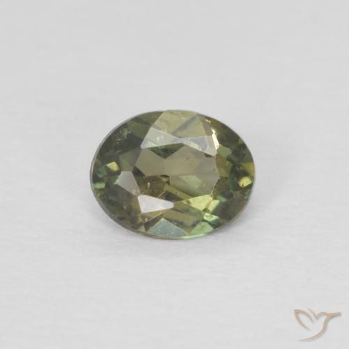 0.28ct Natural Verde escuro Rupina de grãos, oval, VVS-VS