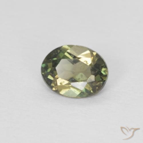 Rupina de grãos Verde escuro Natural 0.28ct, oval, VVS-VS
