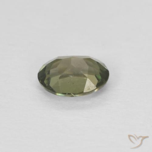 Rupina de grãos Verde escuro Natural 0.28ct, oval, VVS-VS