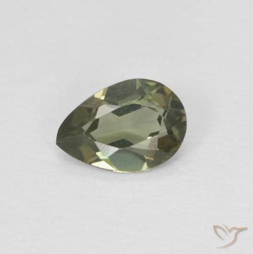 0.23ct Natural Verde médio Rupina de grãos, Formato de pêra, VVS-VS