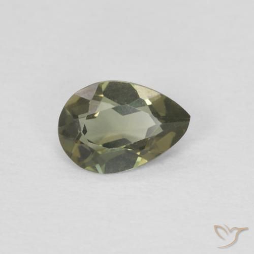 Rupina de grãos Verde médio Natural 0.23ct, Formato de pêra, VVS-VS