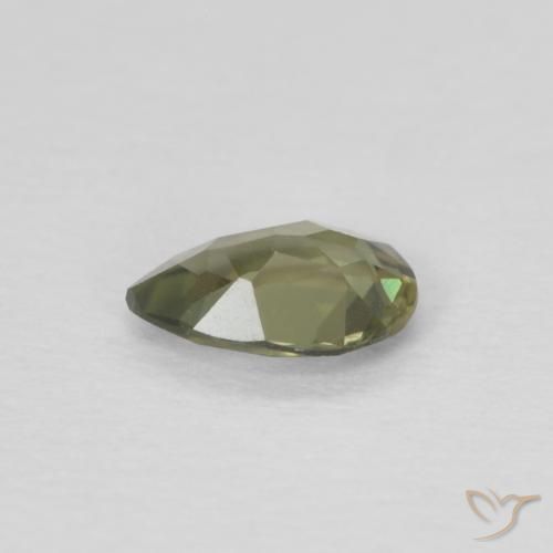 Rupina de grãos Verde médio Natural 0.23ct, Formato de pêra, VVS-VS