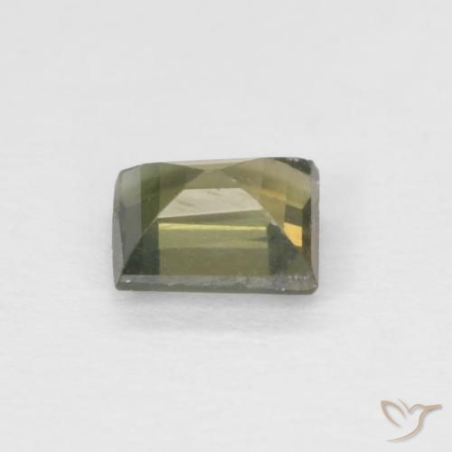 Rupina de grãos Verde escuro Natural 0.36ct, baguete, VS
