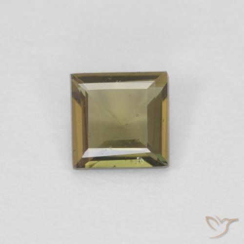 0.25ct Natural Terra Verde Rupina de grãos, Quadrado, VS