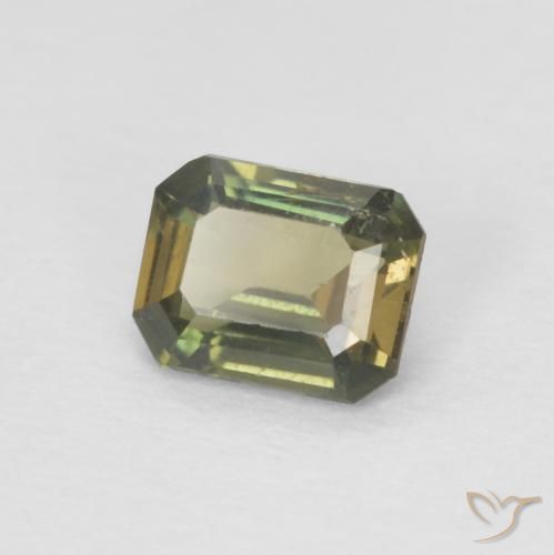 Rupina de grãos Verde acastanhado Natural 0.37ct, Corte Octógono / Esmeralda, VS