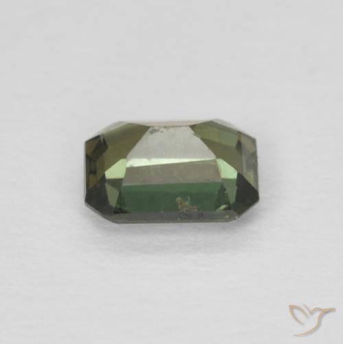 Rupina de grãos Verde acastanhado Natural 0.37ct, Corte Octógono / Esmeralda, VS