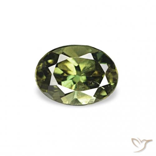 0.20ct Verde Floresta Quente Rupina de grãos, oval, VS