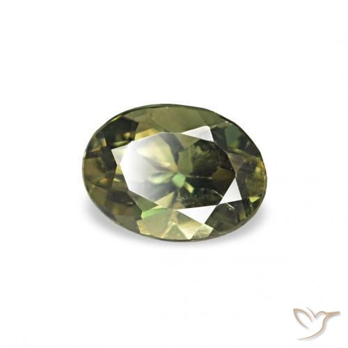 Rupina de grãos Verde Floresta Quente Natural 0.20ct, oval, VS
