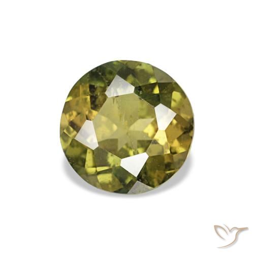 Kornerupina verde natural 0,40ct, corte redondo, VS-SI
