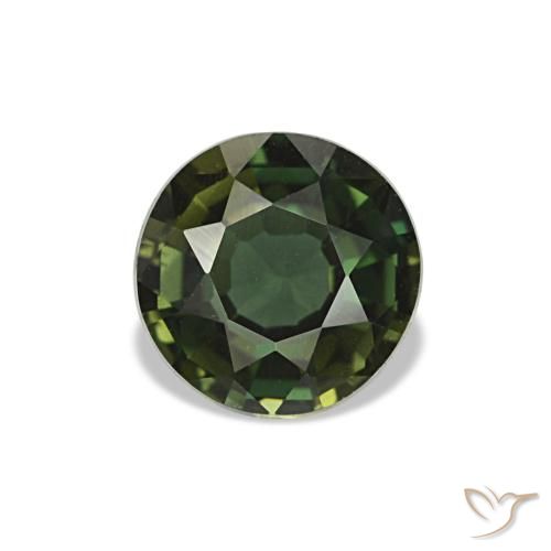 Kornerupina verde natural 0,64ct, corte redondo, VS